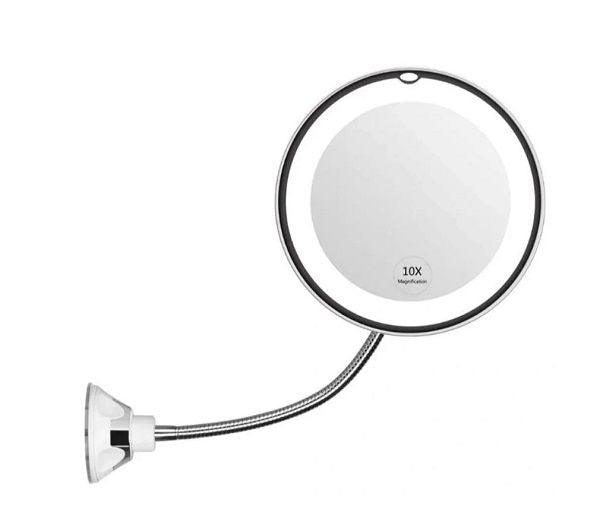 Espelho 360 Graus de Rotação 10x Ampliação Make C/ Luz Led - Beleza - Bonna-Shopp