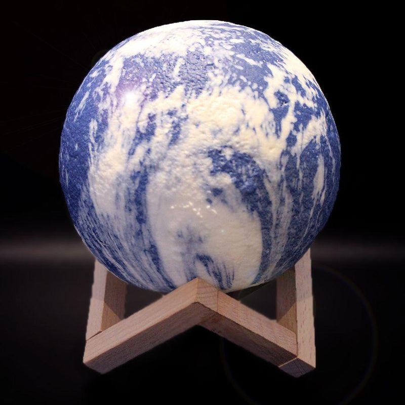 Luminaria Planetaria Abajur Planeta 3D Colorida Touch Vermelho - Bonna-Shopp