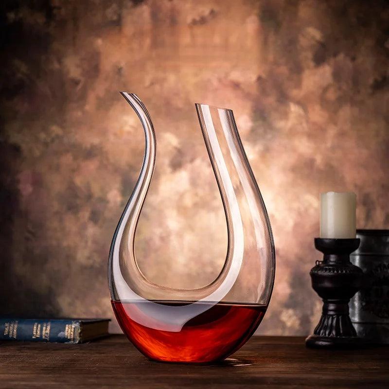 Decanter Aerador Curvo Design Europeu Lapidado Super Luxo - Bonna-Shopp