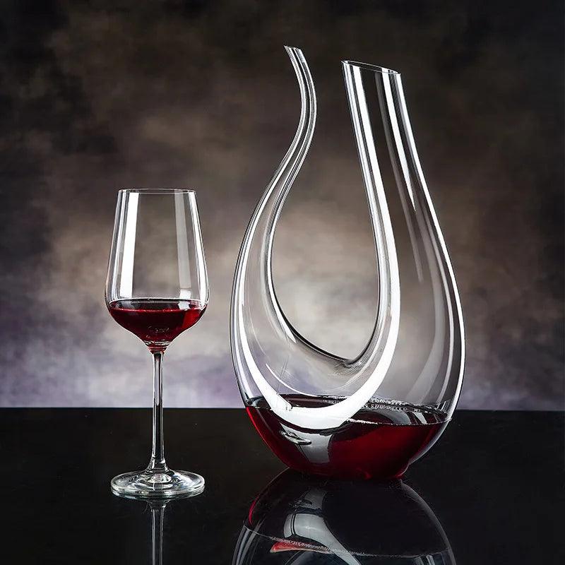 Decanter Aerador Curvo Design Europeu Lapidado Super Luxo - Bonna-Shopp