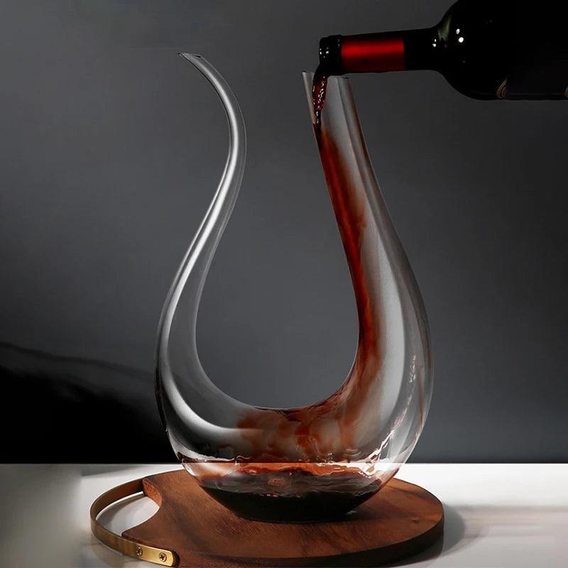 Decanter Aerador Curvo Design Europeu Lapidado Super Luxo - Bonna-Shopp