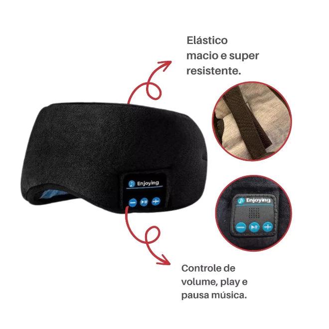 Tapa Olho Máscara Dormir Fone De Ouvido Bluetooth Confortável - Bonna-Shopp