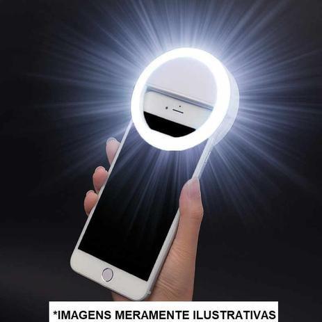 Luz Selfie Ring Light Clipe Anel Led Flash Celular Universal Cor: Branco - Bonna-Shopp