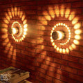 2 Peças de Luzes Decorativas de Parede em Espiral - Bonna-Shopp