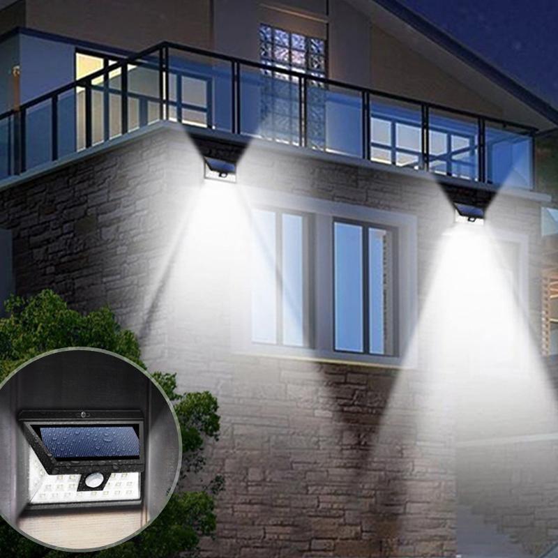 Luz de Segurança (Ampla) com Sensor de Movimento e Painel Solar- Desfrute de Uma Iluminação mais Ampla! - Bonna-Shopp